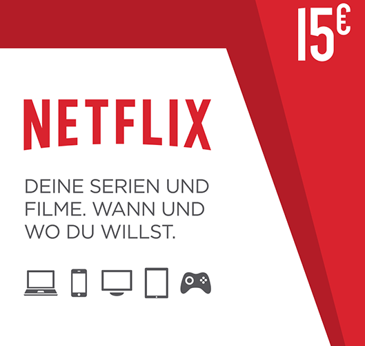 15€ Netflix prepaid card - - Netflix Vouchers